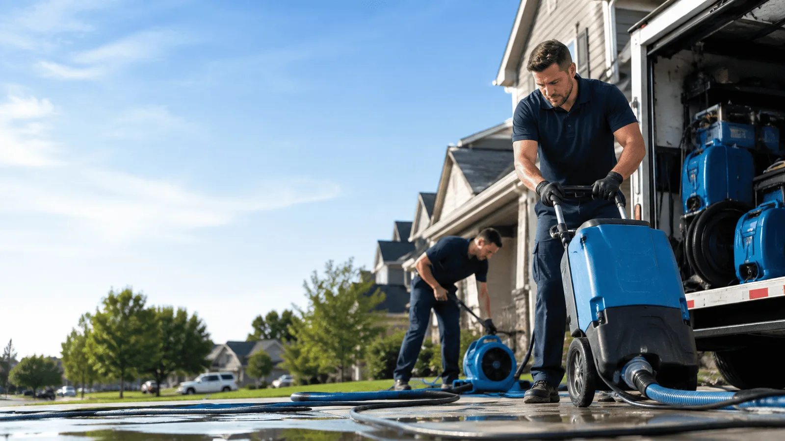 Dehumidification being performed in Grand Isle, ME